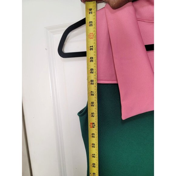 Smak Parlour Collection Retro-Inspired Green & Pink Sleeveless Dress Floral Acce - Picture 7 of 10